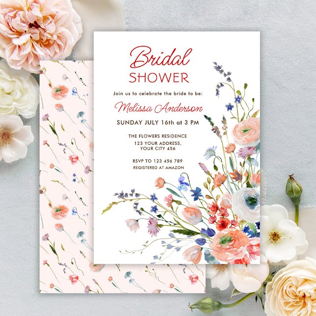 Invitación Elegante Floral Bridal Shower (Subido por el creador)