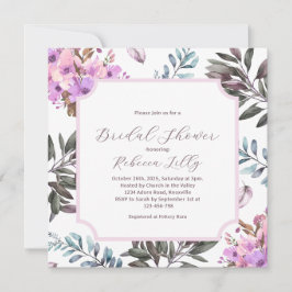 Invitación Elegante Floral Bridal Shower