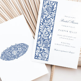 Invitación Elegante Floral Bridal Shower Olive Cream