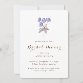 Invitación Elegante Floral Bridgerton Temática Ducha Bridal