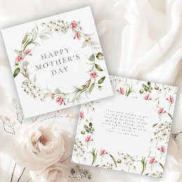 Invitación Elegante Floral de Acuarela para el Día de la Madr