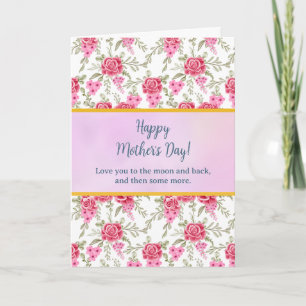 Invitación Elegante Floral de Acuarela para Feliz Día de la M