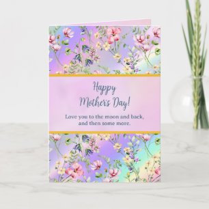 Invitación Elegante Floral de Acuarela para Feliz Día de la M