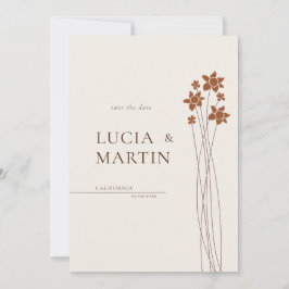 Invitación Elegante Floral De Otoño Salvar La Fecha