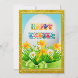 Invitación Elegante Floral de Pascua de Resurrección Domingo 