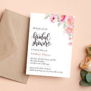 Invitación Elegante Floral de Vegetación Acuarela para Desped