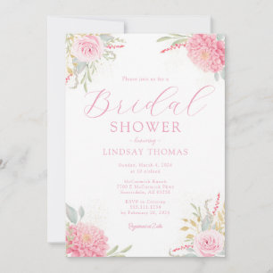 Invitación Elegante Floral Flora Silvestre Bridal Shower Invi