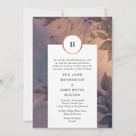 Invitación Elegante Floral Floral Boho Fantasy Rosa Oro