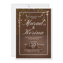 Elegante Floral Marrón Oscuro