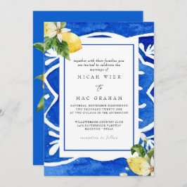 Invitación Elegante Floral Mediterránea Sin Padres Bodas En