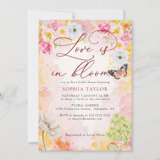 Invitación Elegante Floral Pastel de Amor en Flor Duche Nupci