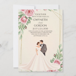 Invitación Elegante Floral Romántica