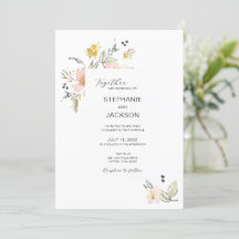 Elegante Floral Rosa Polvoriento Acuarela Boda