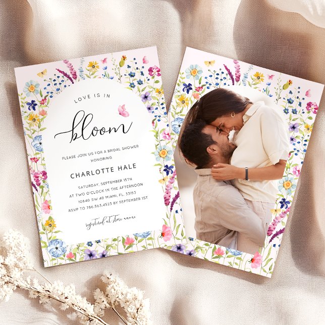 Invitación Elegante floral Rubor Pink Bridal Shower (Subido por el creador)