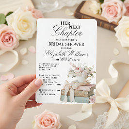 Invitación Elegante Floral Su Próximo Capítulo Bridal Shower