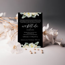 Invitación Elegante Floral, todavía prometemos renovación