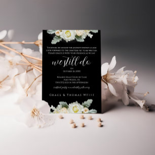 Invitación Elegante Floral, todavía prometemos renovación