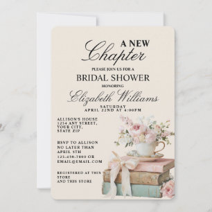 Invitación Elegante floral un nuevo capítulo Despedida de sol