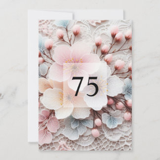 Invitación Elegante floral vegetación acuática fiesta de cump