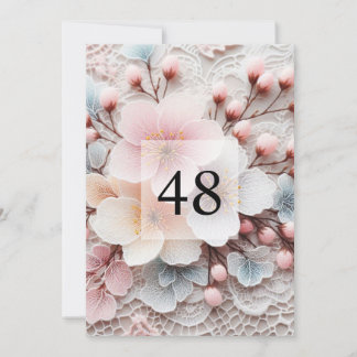 Invitación Elegante floral vegetación acuática fiesta de cump