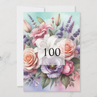 Invitación Elegante floral vegetación acuática fiesta de cump