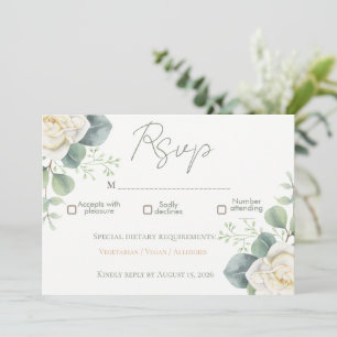 Invitación Elegante Floral Verde Mijo