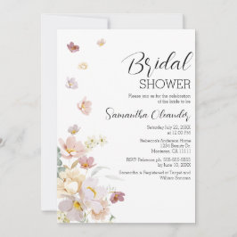Invitación Elegante Florals Wildflowers Bridal Shower