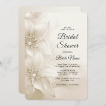 Elegante Flores Blancas Marfil Ducha Bridal