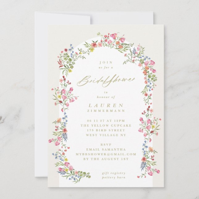 Invitación elegante floricultura jardín de verano Bridal Show (Anverso)