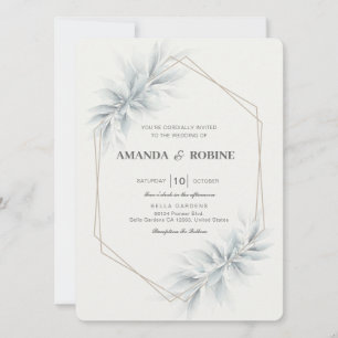 Invitación Elegante Foliage Boda moderno