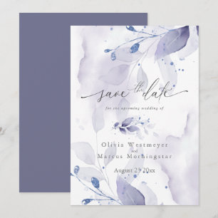 Invitación Elegante Foliage de acuarela Guardar Invitati de f