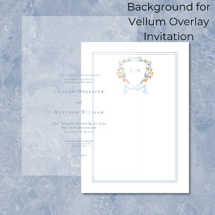 Invitación Elegante Fondo con Cresta de Flor Silvestre de Azu