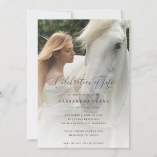 Invitación Elegante foto celebración de la vida