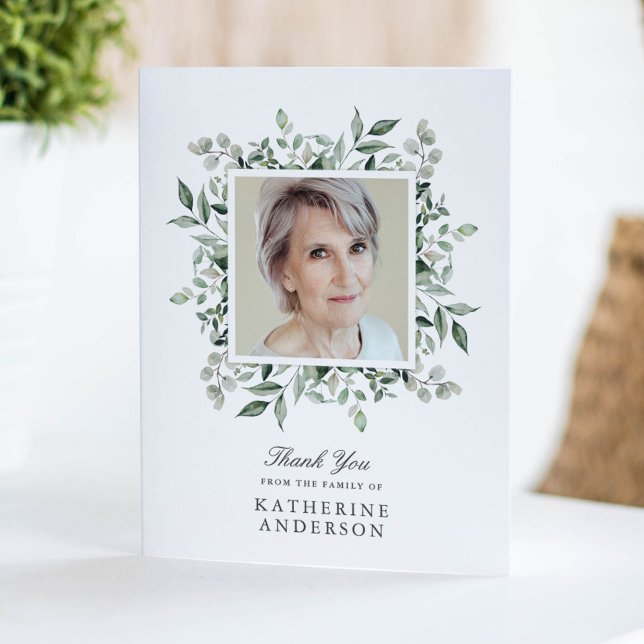 Invitación Elegante foto conmemorativa de la vegetación graci (Subido por el creador)