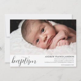 Invitación Elegante foto cristiana elegante | Bautismo I