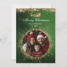 Invitación Elegante foto de árbol de navidad de Purpurina San