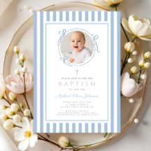 Elegante foto de arco azul bebé Niño Bautizo
