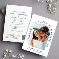 Elegante Foto De Arco Código QR Todo En Un Boda