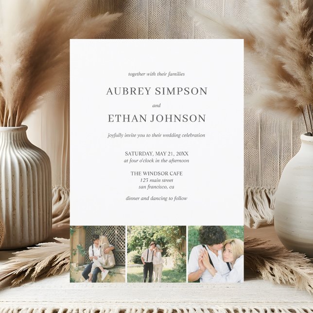 Invitación Elegante foto de Boda Minimalista (Subido por el creador)