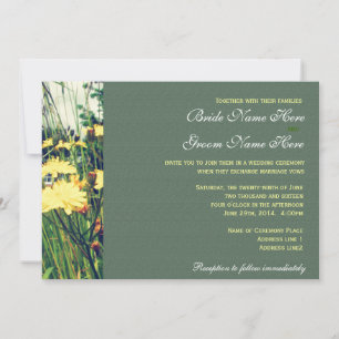 Invitación elegante foto de estilo vintage boda de dandelion