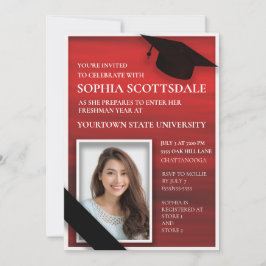 Invitación Elegante foto de Fiesta del Trunk del Colegio Blan