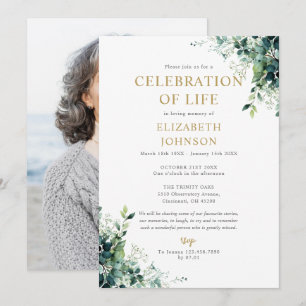 Invitación Elegante Foto de Flora y Verdor Celebración de la