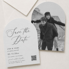 Invitación Elegante foto de guardar la fecha de la boda