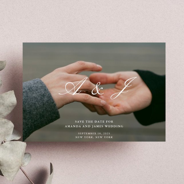Invitación Elegante foto de la tipografía monográfica Guardar (Subido por el creador)