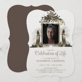 Invitación Elegante foto de marco de velas celebración de la 