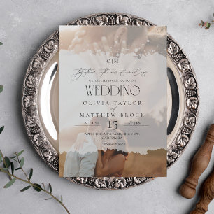 Invitación Elegante foto de matrimonio 2