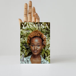 Invitación Elegante foto de portada de revista por 20 años