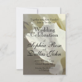 Invitación Elegante foto de una joya blanca floral