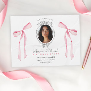Invitación Elegante foto del arco rosa clásico