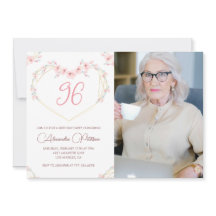 Elegante foto floral boho moderno para 96 cumpleañ